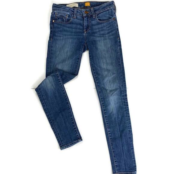 Pilcro and the Letterpress Mid Rise Jeans Skinny Anthropologie Blue Womens Sz 25 - Picture 12 of 12
